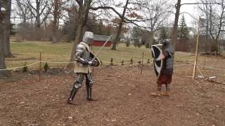 Teutonic Penguin vs Bjorn Red Beard in armored combat [upl. by Chuipek]