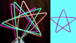 How To Make Star Using Drinking Straws  How To Make A Star  Drinking Straw Star Tutorial DIY Star [upl. by Eelasor113]