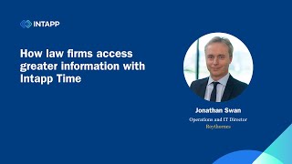 How law firms access greater information with Intapp Time [upl. by Yannodrahc]