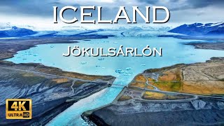 Iceland Jökulsárlón  Ice Kingdom 4K [upl. by Linnette]