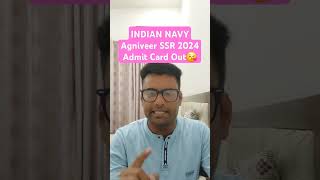 INDIAN NAVY Agniveer SSR 2024 Admit Card Out😘 shorts indiannavy navy indiannavy navymrssr [upl. by Rento803]