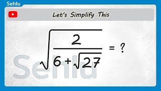 😲 Challenging Math Simplification 😎 sehlu math [upl. by Adnalu]