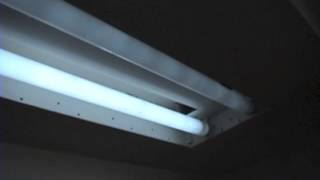 Mid 1970s Vintage Philips T12 40W Fluorescent 2x Fixture Whit Problems [upl. by Sonnnie]