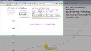 Kostentheorie nicht lineare Kostenfunktion  ertragsgesetzlicher Kostenverlauf  Grenzkosten [upl. by Alcina]