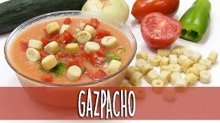 Receta de gazpacho andaluz Tradicional casero y facil [upl. by Chuch958]