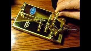 PART 1  BUG TELEGRAPH KEY W5PEH OLYMPIC TWIN LEVER MAGNETIC BUG G3HGE [upl. by Vivl]