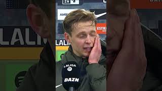 Frenkie De Jong desencajado tras la derrota del FC Barcelona ante el Villarreal [upl. by Auhso]