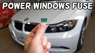 POWER WINDOWS FUSE LOCATION BMW E90 E91 E92 E93 [upl. by Tomchay]