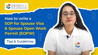 SOP for Spouse Visa amp Spouse Open Work Permit SOWP  How to Write tips amp guidelines [upl. by Eseilenna]