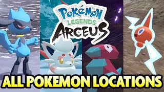 EVERY POKEMON LOCATION in POKEMON LEGENDS ARCEUS All Rare Pokemon [upl. by Doralin]