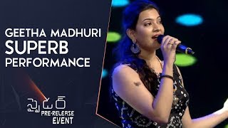 Singer Geetha Madhuri Singing Akkada Vunnavadu Song  Mahesh Babu  A R Murugadoss  Rakul Preet [upl. by Iramaj694]