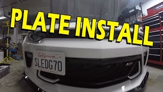 Front License Plate Mount Install 20162024 Camaro SS LT 1LE amp ZL1 [upl. by Tenn]