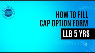 CAP Option form for LLB 5 yrs Integrated Course 202425  LLB 5   MHACET LLB 5  Hindi [upl. by Demha926]