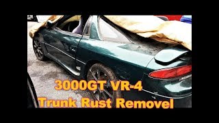 3000gt VR4 Trunk Rust Removing [upl. by Ekard]