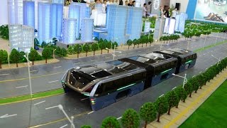 Awesome Chinas futuristic quotstraddling busquot launches 1st road test [upl. by Laurena]