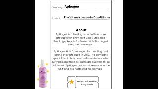 Aphogee Product Information Study Guide [upl. by Corsiglia830]