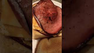 Late Breakfast BolognaEgg ampCheese Sandwich shorts food foodie breakfast vlogtober2024 [upl. by Aiciruam]