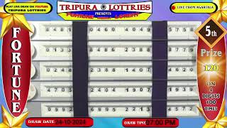 Tripura Fortune Lottery Live Evening draw On 24102024 At 0700 PM Live From Agartala [upl. by Wiatt]