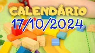 CALENDÁRIO DE 17 DE OUTUBRO DE 2024 ALUNONOTADEZ10 ensinofundamental [upl. by Annabel]