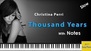 Easy piano songs for beginners  Christina Perri Thousand Years [upl. by Karoly504]