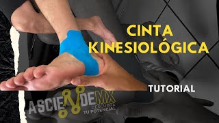 Vendaje de tobillo con kinesiotape Ideal para lesiones y deportistas TUTORIAL [upl. by Enohpesrep]