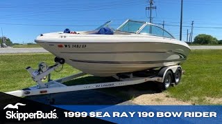 1999 Sea Ray 190 Bow Rider Sport Boat Tour SkipperBuds [upl. by Assirrak662]