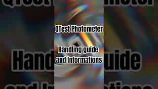 QTest photometer handling guide Simple digital Evaluation of substances🔬💊 [upl. by Leverick]