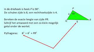 Zijden berekenen in driehoeken 2 zijden gegeven [upl. by Ikkaj31]