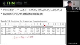 Wiwi 05 Zahlenbeispiel Dynamische Amortisation [upl. by Alled561]