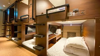 Stay at a Deluxe Capsule Hotel with Sauna 🏨🧖♨︎ [upl. by Goodspeed]