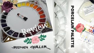 Stephen Quiller Porcelain Watercolor Palette Review [upl. by Saffier]