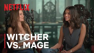 Witcher vs Mage with Anya Chalotra and Freya Allan  The Witcher  Netflix [upl. by Aleda]