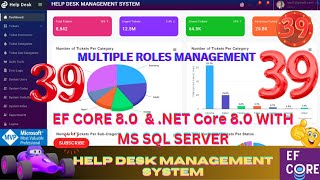 EP 39 Help Desk Management System EF Core NET Core ll NET 80 Tickets Users Roles Management🚀💥 [upl. by Ahsyt]