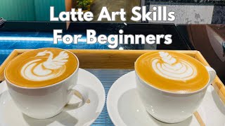 Latte art skills for beginners [upl. by Nerra]