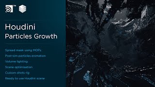 Houdini Tutorial  Particles Growth using MOPs amp Redshift hip file [upl. by Ettinger]