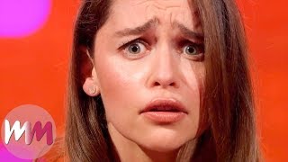 Top 10 Funniest Emilia Clarke Moments [upl. by Odnumde969]