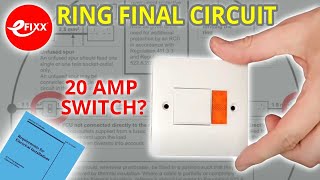 Can you use a 20 Amp double pole switch to control a spur from a ring final circuit BS7671 [upl. by Karon169]