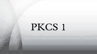 PKCS 1 [upl. by Anavoj]