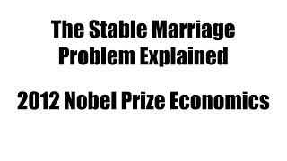 The Stable Marriage Problem 2012 Nobel Prize Economics [upl. by Pratte]