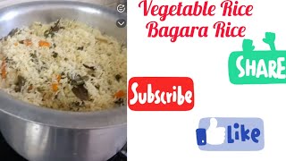 vegetable Rice  Bagara Rice Recipe  cooking  Food [upl. by Desmond767]