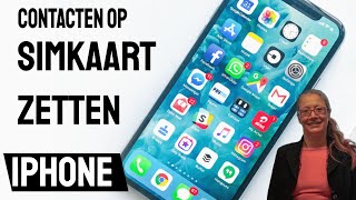 iPhone Hulp Contacten op simkaart zetten iPhone [upl. by Elenore]