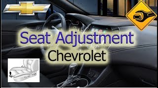 Seat Adjustment  Chevrolet [upl. by Tab]