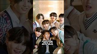 BTS evolution form 20132024❤️bts kpop jimin jin jhopejk rm v shorts viralvideo trending [upl. by Yenreit]