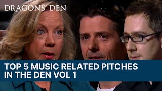 Top 5 Music Related Pitches In The Den  Vol1  Dragons Den [upl. by Intruok]