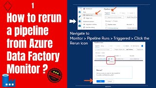 How to rerun a pipeline from Azure Data Factory Monitor  Advanced ADF Interview Q amp A [upl. by Shuman]