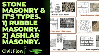 Stone Masonry amp its classificationRubble Masonry amp its typesAshlar Masonry its typesstonemasonry [upl. by Zacarias762]