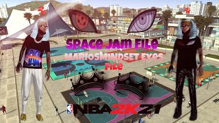 NEW NBA 2K21 SPACE JAM AND MARIOSMINDSET EYES BASKETBALL GODS HAT FILE FREE EVENT GLITCH ANY REP [upl. by Alur]