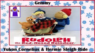 2009 Rudolph the Red Nosed Reindeer Yukon Cornelius Sleigh Ride Plush By Gemmy [upl. by Concepcion]