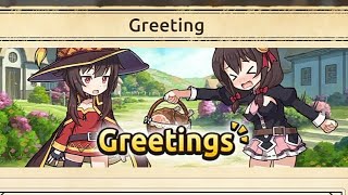 Konosuba Fantastic Days Greetings Animation Yunyun Erika Cecily and Mitsurugi [upl. by Liebman71]