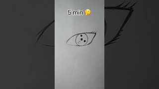 How to Draw Sharingan in 10sec 10mins 10hrs shorts [upl. by Abibah]